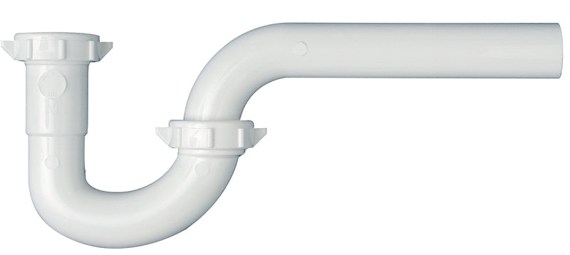 Plumb Pak PP20941 P-Trap, 1-1/4 in, Slip-Joint, PVC, White