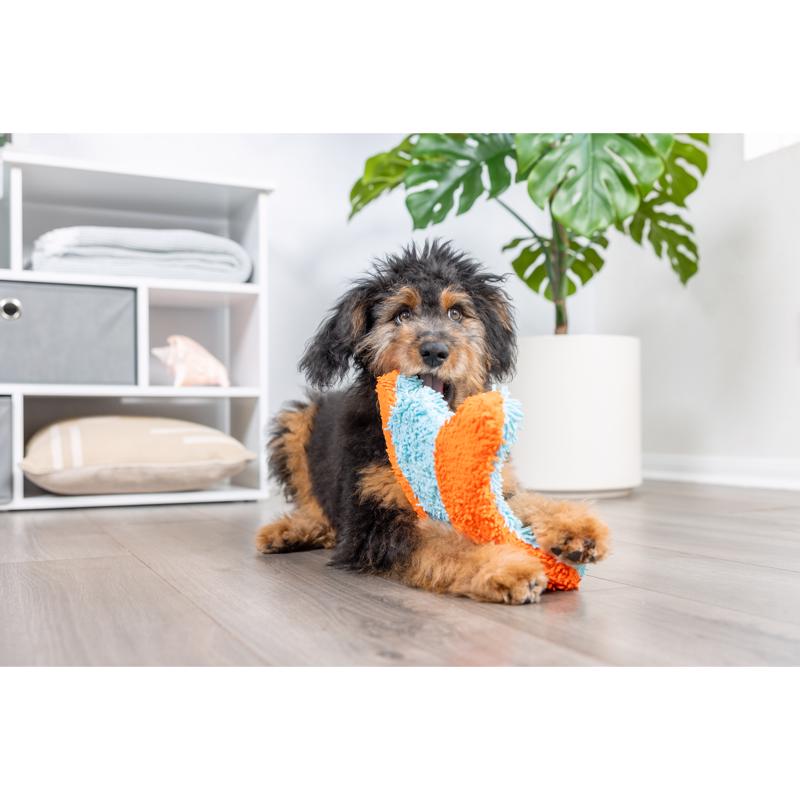 Chuckit! For Dog Blue/Orange Terrycloth Flying Squirrel Medium 1 pk