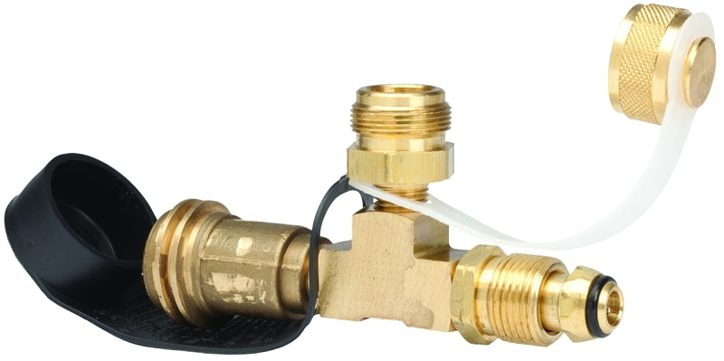 Mr. Heater F273751 Adapter Tee, Brass, Compatible With: F273710-11 Hose Assembly and F273701-02 Hose Assembly