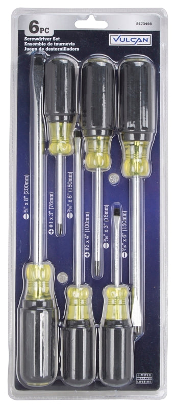 Vulcan SD-SET-PVC Screwdriver, 6-Piece, Yellow