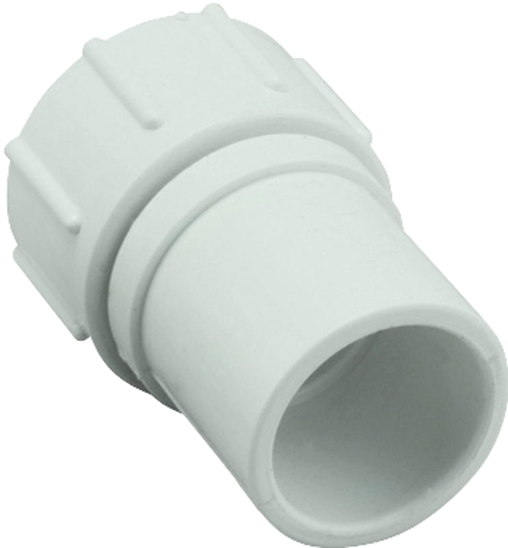 Orbit 10118H Pipe Adapter, 1/2 x 3/4 in, Slip-Joint x GHT, PVC, White, 80 psi Pressure