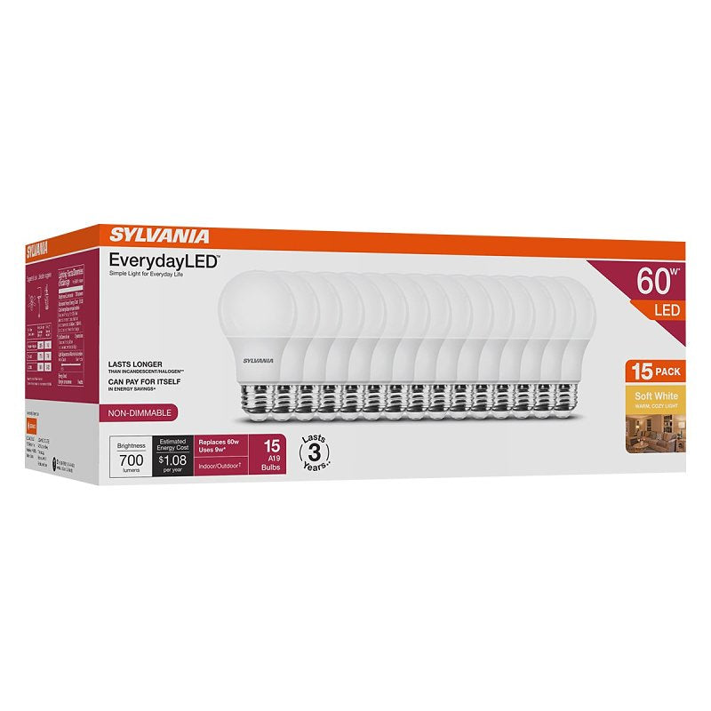 Sylvania 42132 LED Bulb, A19 Lamp, Soft White, 2700 K Color Temp