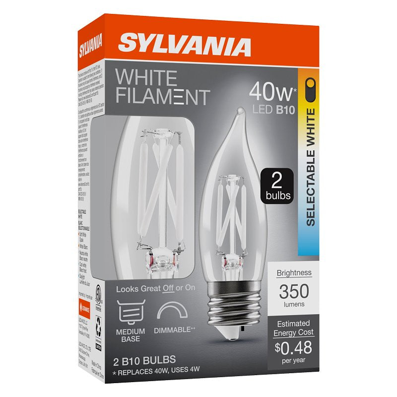 LED B10 5CCT SELECT WH FIL MED