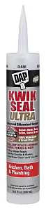 DAP 18898 Siliconized Sealant, Clear, 0 to 170 deg F, 10.1 oz Cartridge, Pack of 12