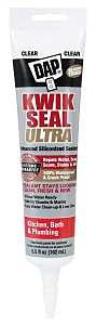 DAP 18915 Siliconized Sealant, Clear, 0 to 170 deg F, 5.5 oz Tube