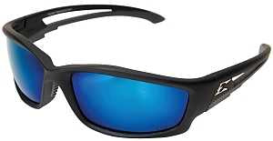 Edge TSKAP218 Polarized Safety Glasses, Blue Lens, Matte Black Frame, Unisex, Polycarbonate Lens, Full Frame