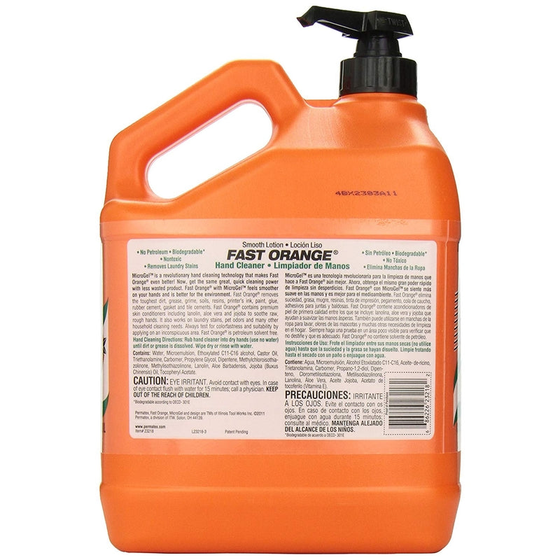 Permatex Fast Orange Citrus Scent Smooth Lotion Hand Cleaner 1 gal