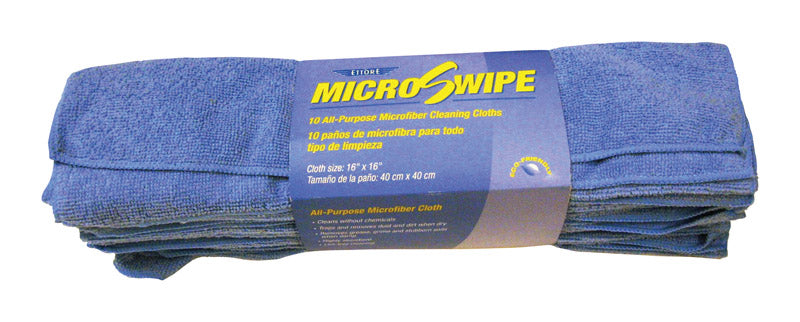 Ettore Microfiber Cleaning Cloth 16 in. W X 16 in. L 10 pk