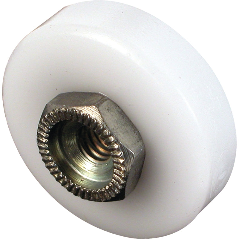 Prime-Line M 6003 Flat Edge Shower Door Roller, Plastic, White, For: 7/8 in Tall, J-Shaped Tracks