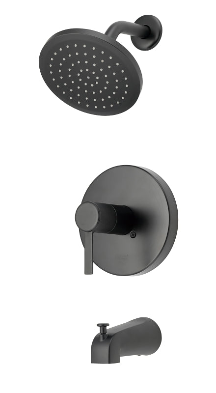 Boston Harbor F1A1F507BL Faucet, 1.75 gpm Showerhead, 1-Spray Setting, Zinc Tub Tub Spout, 1-Handle, Brass/Metal/Zinc