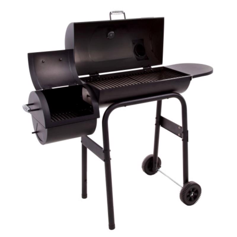 American Gourmet Charcoal Offset Smoker Black