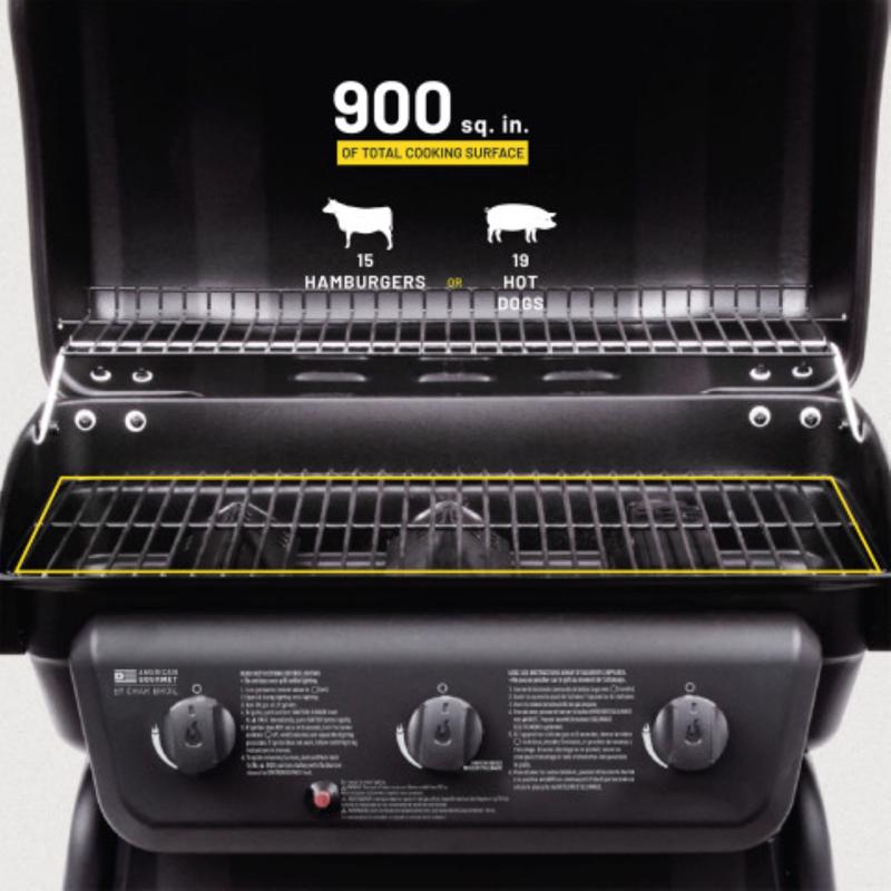 American Gourmet 3 Burner Liquid Propane Grill Black