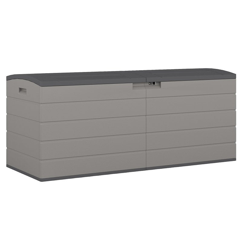 Suncast BMDB1120 Extra Large Deck Box, 59-1/4 in W, 24-1/4 in D, 25-1/4 in H, Plastic, Dove Gray