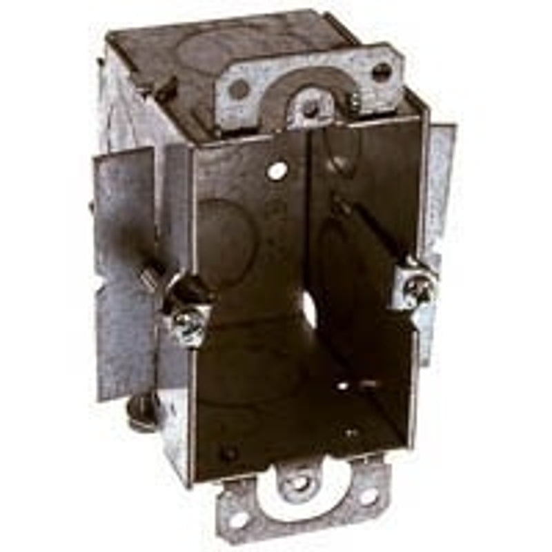 Raco 509 Gangable Switch Box, 1-Gang, 1-Outlet, 4-Knockout, 1/2 in Knockout, Steel, Gray, Galvanized