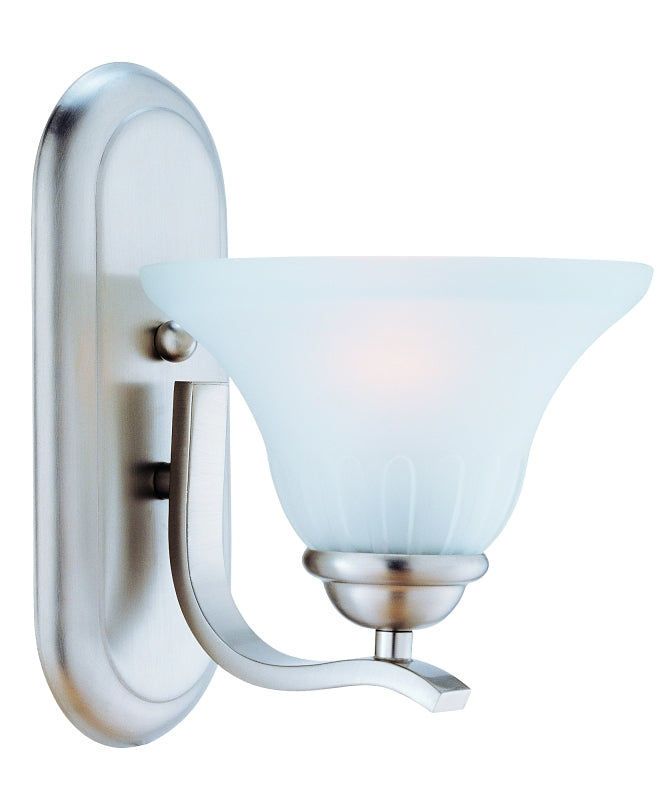 Boston Harbor 1571-1W-3L Single Light Vanity Fixture, 60 W, 120 V, A19 or CFL, Steel, Brushed Nickel