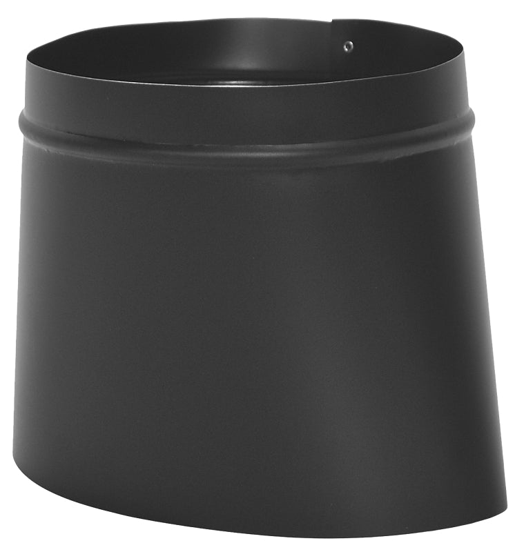 Imperial BM0039 Stove Pipe Boot, 7 x 6 in, Crimped, 24 ga Thick Wall, Steel, Matte Black