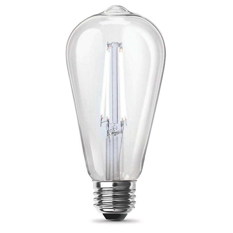 Feit Electric ST19100CL/950CA/2 Filament LED Bulb, Original Vintage, ST19 Lamp, 100 W Equivalent, E26 Medium Lamp Base