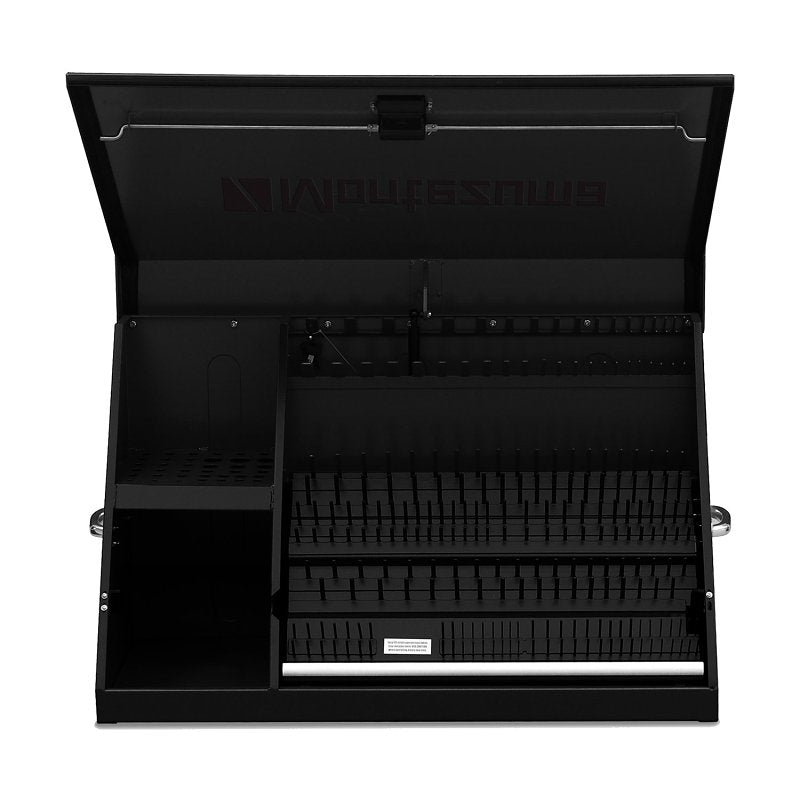 Montezuma XL450B Tool Box, 13,120 cu-in, Steel, Black, 21-5/8 in H x 36-3/4 in W x 17-1/2 in D Outside