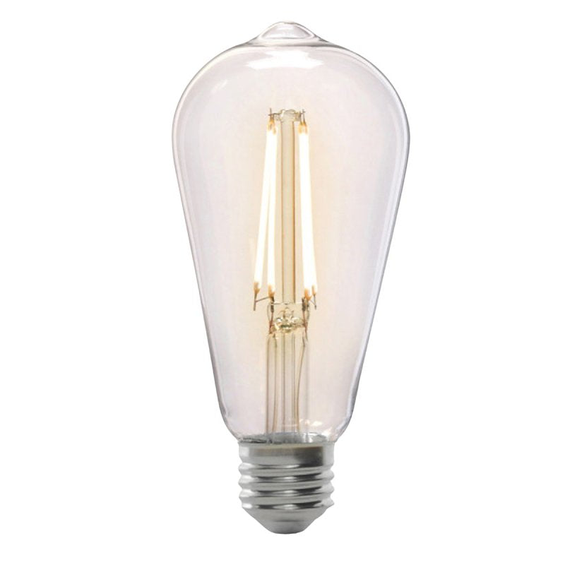 Feit Electric ST19/CL/VG/LED/2 LED Light Bulb, ST19 Lamp, 60 W Equivalent, E26 Medium Lamp Base, Dimmable, Amber/Clear