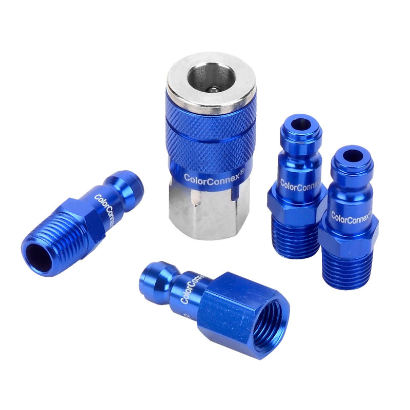 ColorConnex A72456C Coupler and Plug Kit, Type-C, 1/4 in, FNPT x MNPT, Aluminum/Steel