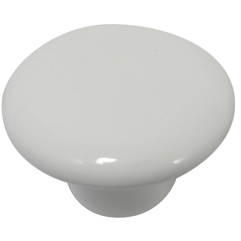 Laurey 01742 Cabinet Knob, 26 mm Projection, Ceramic, White