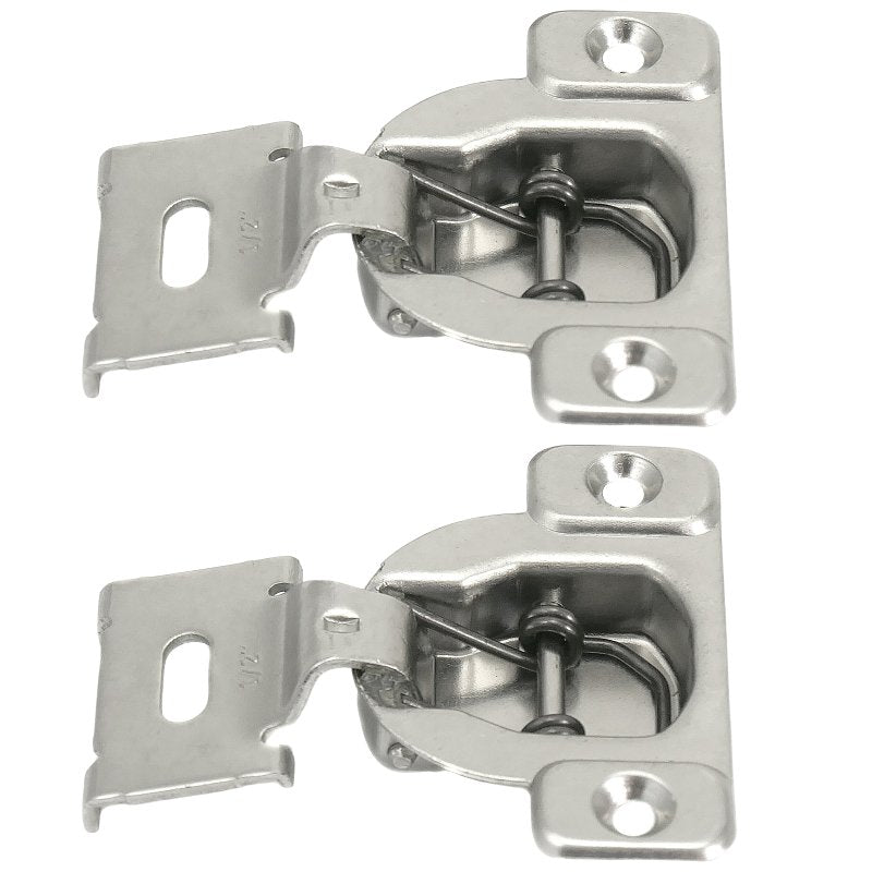 Laurey 10400 Cabinet Hinge, Steel, Chrome, 1/2 in Overlay