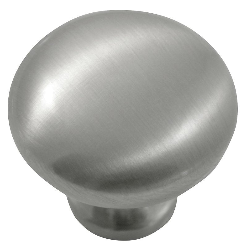 Laurey 59901 Cabinet Knob, 1 in Projection, Zinc, Brushed Satin Nickel
