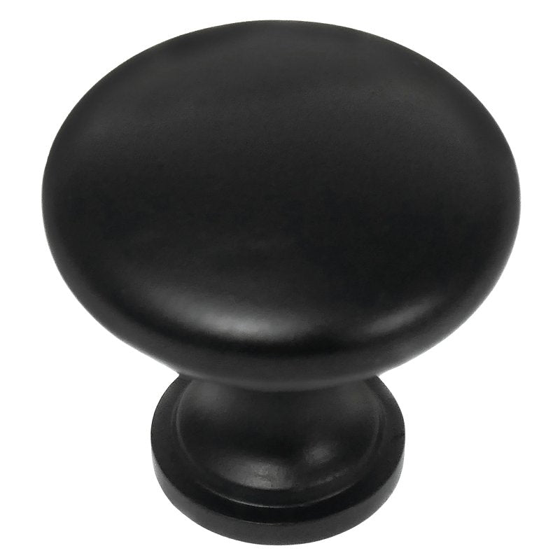 Laurey 59932 Cabinet Knob, Steel, Matte Black
