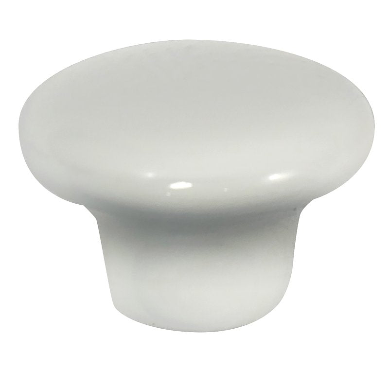 Laurey 02942 Cabinet Knob, 23.5 mm Projection, Ceramic, White, Pack of 25