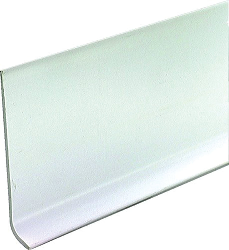 M-D 75507 Wall Base, 120 ft L, 4 in W, Vinyl, Snow White