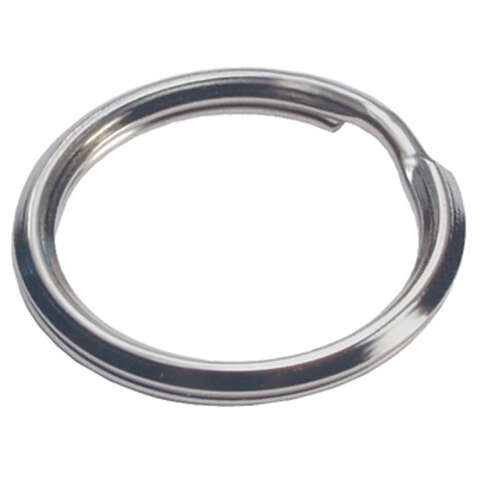 HILLMAN 1-3/8 in. D Steel Silver Split Rings/Cable Rings Key Ring, Pack of 50