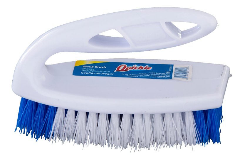 Quickie 202ZQK Scrub Brush, Polypropylene, Blue, 2-3/4 in W Brush, 6-1/4 in OAL