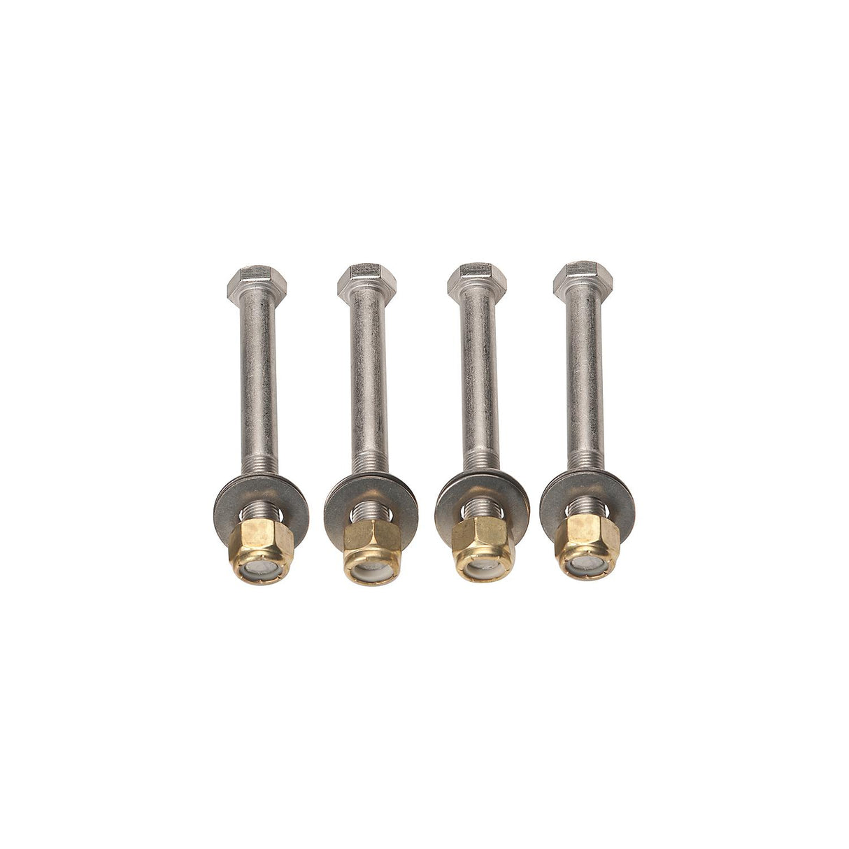 SeaStar Jack Plate Mounting Bolt Kit (Includes 4 each Stainless Steel Bolts, Brass Nylock Nuts and Washers)