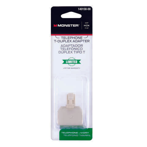 Monster Just Hook It Up 0 ft. L Ivory Modular Duplex Adapter, Pack of 6