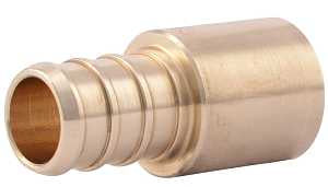 SharkBite UC607LFA Hose to Pipe Adapter, 1/2 in, PEX Barb x Male Sweat, PEX-B, DZR Brass, 200 psi Pressure