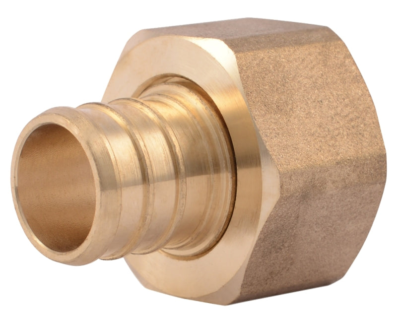 SharkBite UC530LFA Hose to Pipe Adapter, 3/4 in, PEX Barb x FNPT, PEX-B, DZR Brass, 200 psi Pressure