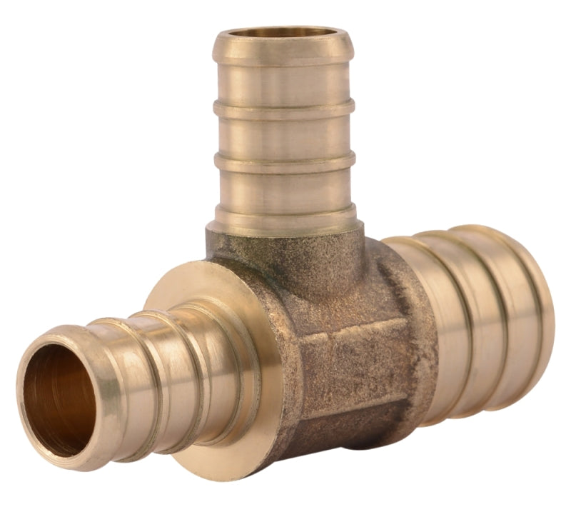 SharkBite UC454LFA 3/4-in x 1/2-in x 1/2-in PEX Crimp Brass Reducing Tee