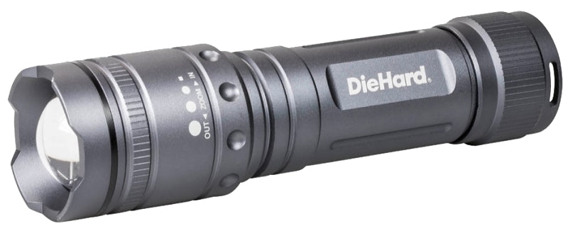 Dorcy DieHard Series 41-6123 Twist Flashlight, AA Battery, Alkaline Battery, LED Lamp, 1700 Lumens Lumens, Gray