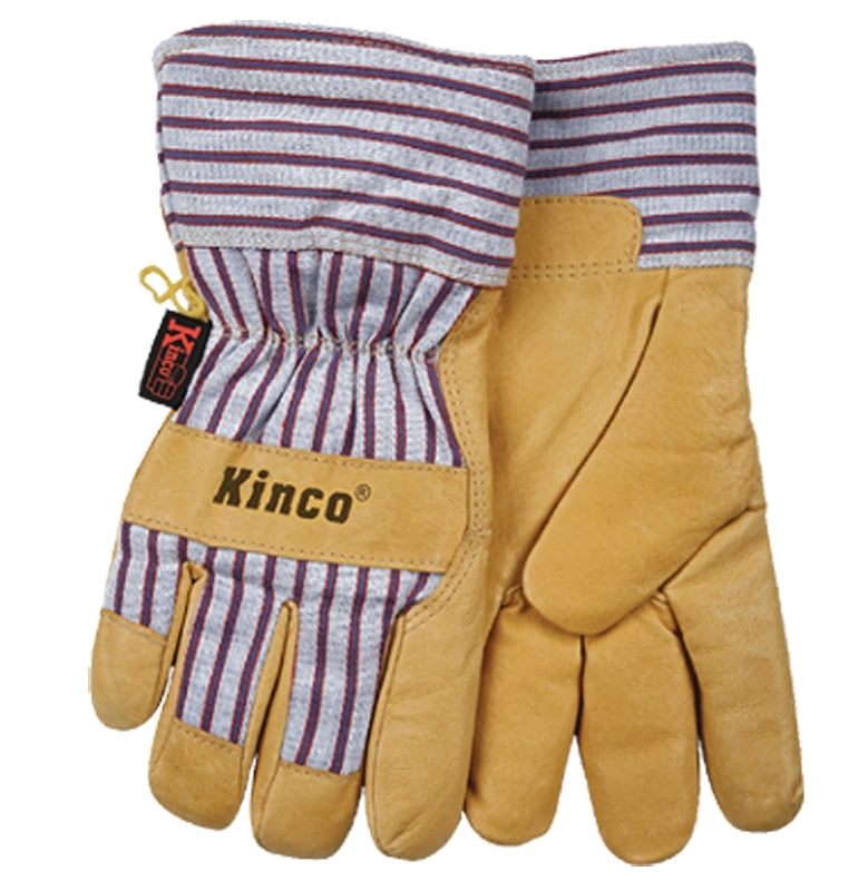 Heatkeep 1927-L Protective Gloves, Men's, L, 11-1/2 in L, Wing Thumb, Easy-On, Palomino