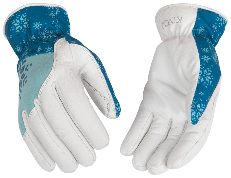KincoPro 103HKW S Gloves, Women's, S, Angled Wing Thumb, Easy-On Cuff, Polyester/Spandex, Blue