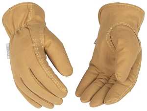 Hydroflector 254HKPW-M Driver Gloves, Women's, M, 7 to 8 in L, Keystone Thumb, Easy-On, Shirred Elastic Cuff, Tan