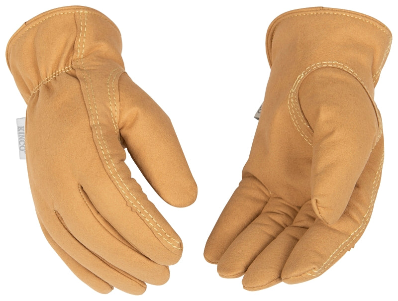 Hydroflector 254HKPW-M Driver Gloves, Women's, M, 7 to 8 in L, Keystone Thumb, Easy-On, Shirred Elastic Cuff, Tan