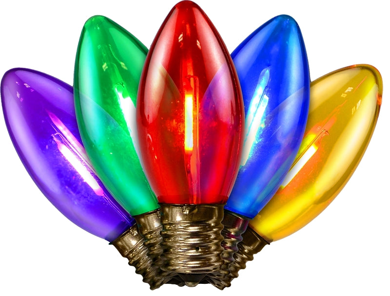 Holiday Bright Lights BU25FLDSC9-TMU Light Bulb, 0.6 W, Intermediate (E17) Lamp Base, LED Lamp, Multi-Color Light