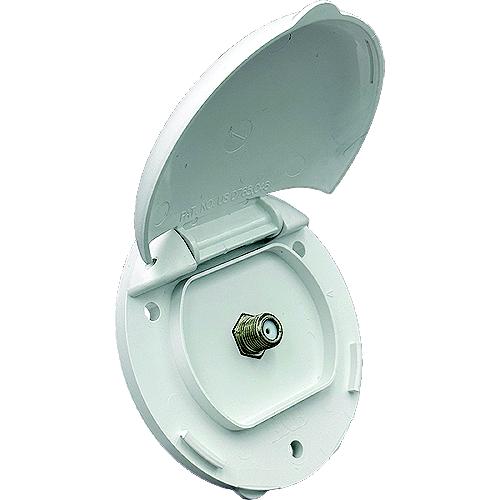 B&B Molders 94324 Compact Enclosure, Polar White, Dual Coax