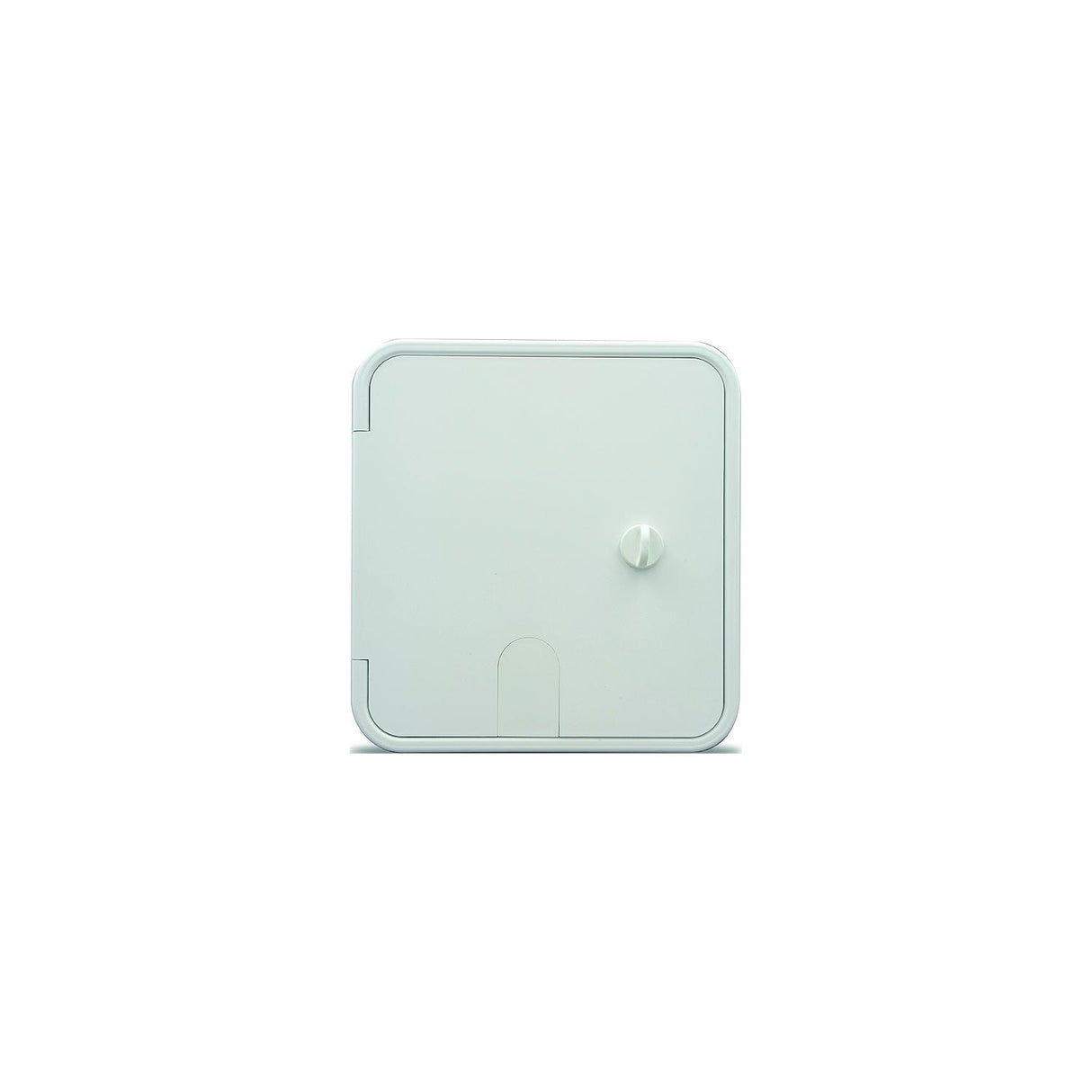 B&B Molders 94339 Square Electric Cable Hatch, Large w/Open Back & Thumb Latch, Polar White