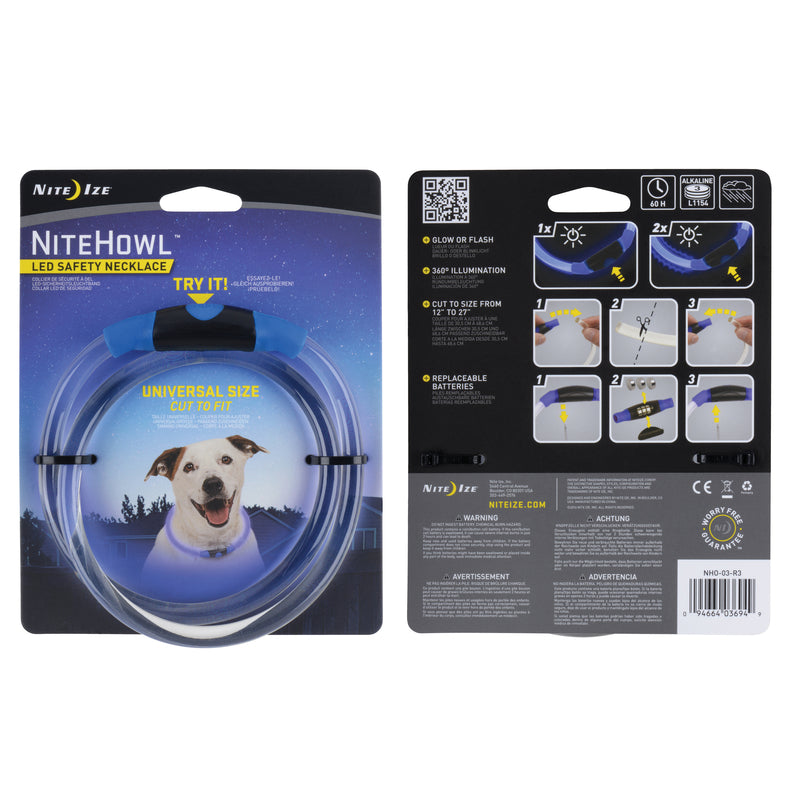 NECKLACE SAFETY LED BLUE, Pack of 6