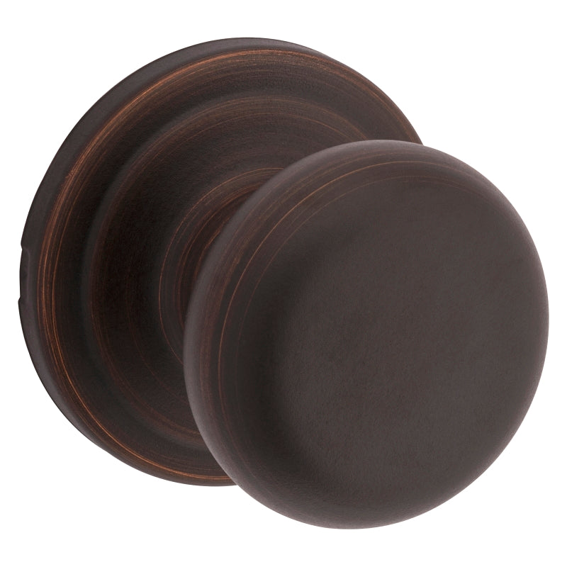 Kwikset 720J 11PCP6AL Passage Knob, Juno, Mushroom, 2-5/8 in H x 2-5/8 in W Dimensions, Zinc, Venetian Bronze
