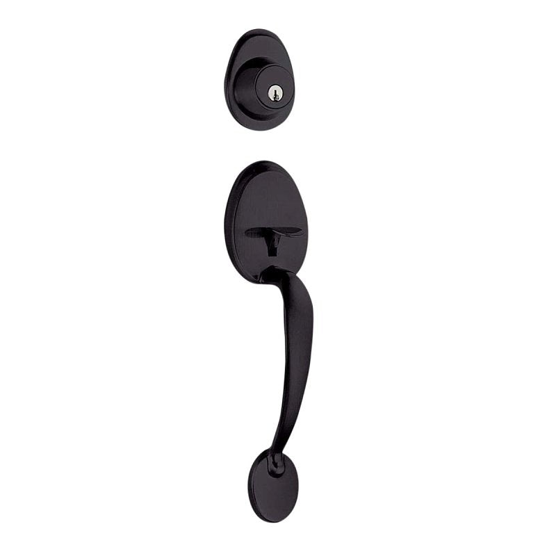 Taymor Professional Madera Series 34-FV8110BLK Entry Door Handleset, Matte Black, Metal, KD Keyway, 3 Grade, Thumbturn
