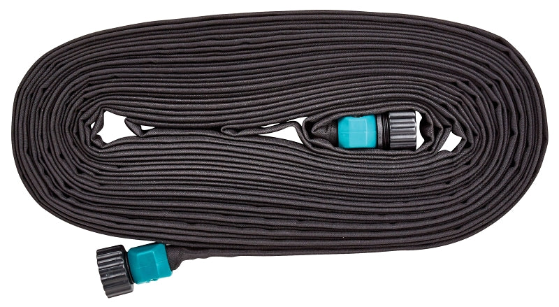 Gilmour 27025G Weeper/Soaker Hose with Cloth Cover, 5/8 in, 25 ft L, Black
