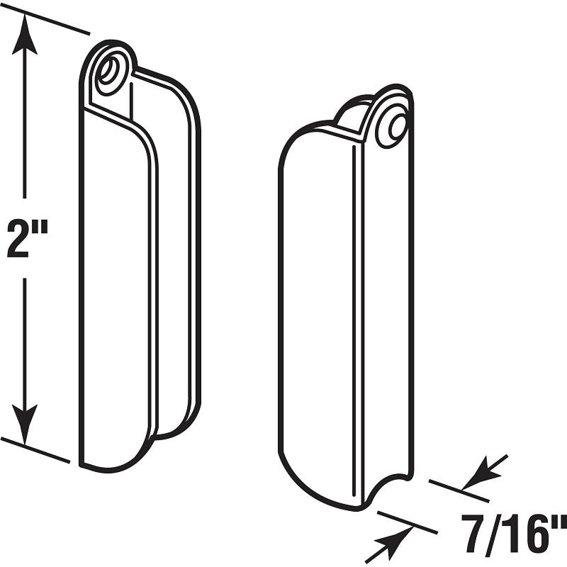 Make-2-Fit PL 7845 Screen Frame Top Hanger, Aluminum, Painted, White, For: 7/16 in Screen Frame